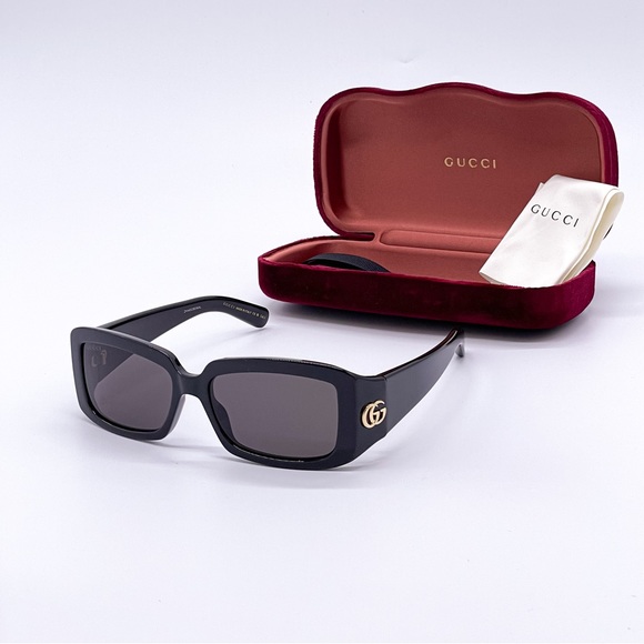 NEW GUCCI GG1403S 001 BLACK UNISEX SQUARE SUNGLASSES - Picture 10 of 11